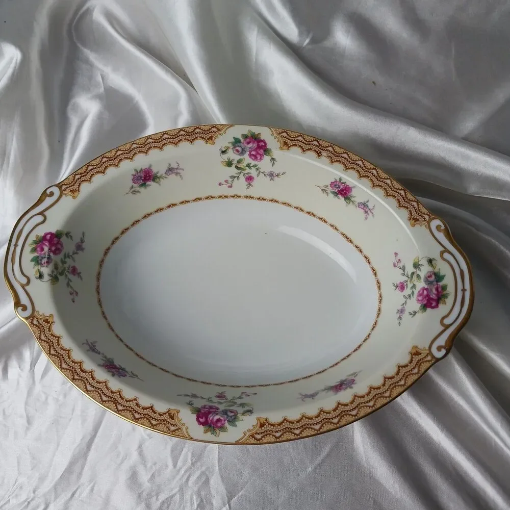 VINTAGE RARE FUKAGAWA ARITA HAND PAINTED 2 PLATTERS AND 1 SERVING BOWL LOT